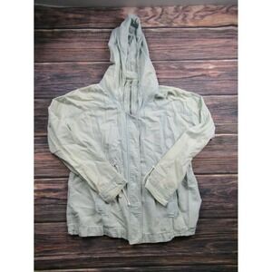 Jack Mens Size Small Gray Ivory Full Zip Long Sleeve Hoodie Jacket Sweater